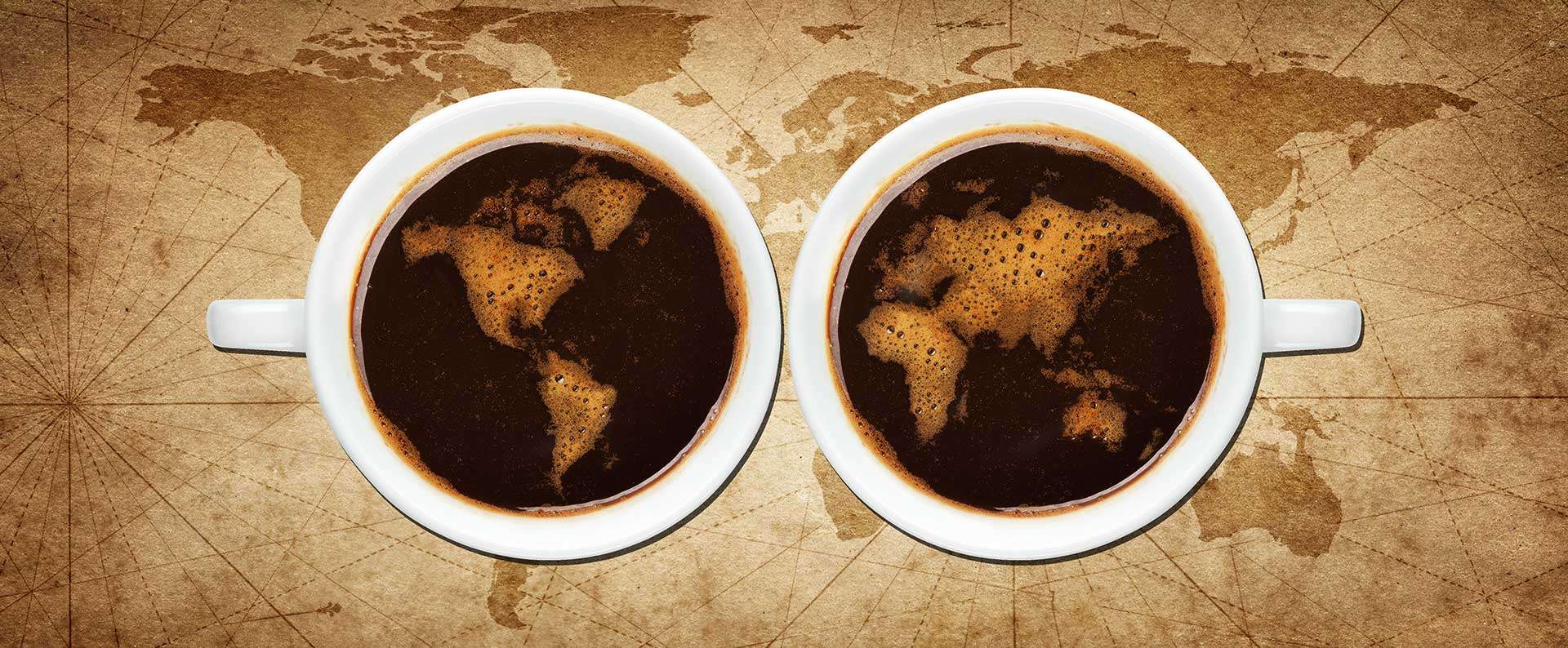Immagine - World map on coffee