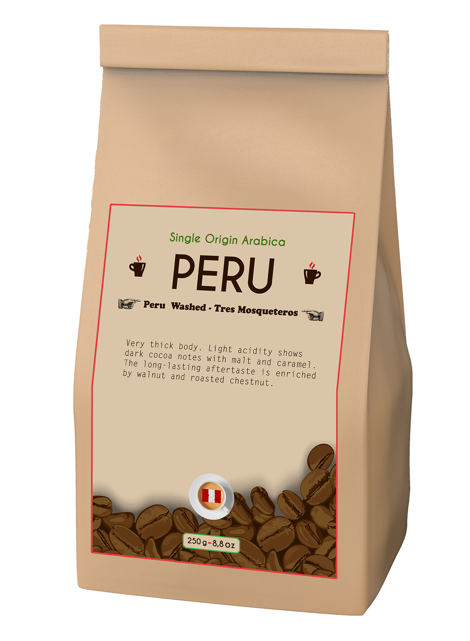 Single origin png - PERÙ WASHED TRES MOSQUETEROS