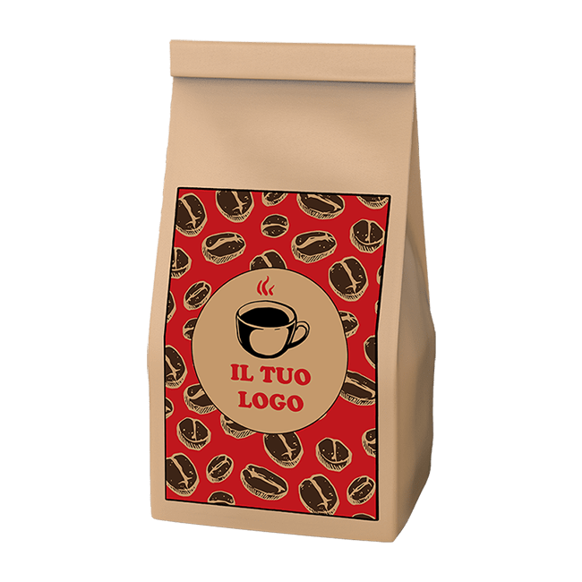 Customisable coffee bag png - Red